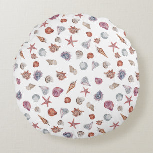 Unterwasser-Aquarell-Komposition Serie Design 4 Rundes Kissen