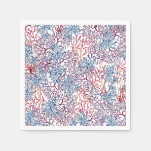 Unterwasser-Aquarell-Zusammensetzung Reihe Design Serviette