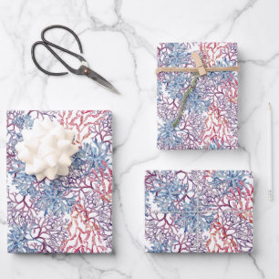 Unterwasser-Aquarellkompositionsserie Design 5 Geschenkpapier Set