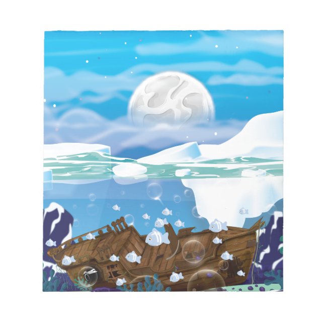 Unterwasser-Arktis Notizblock (Vorderseite)