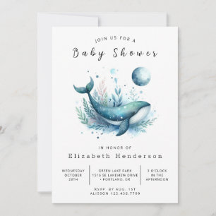 Unterwasser-Baby-Dusche für Whale Einladung