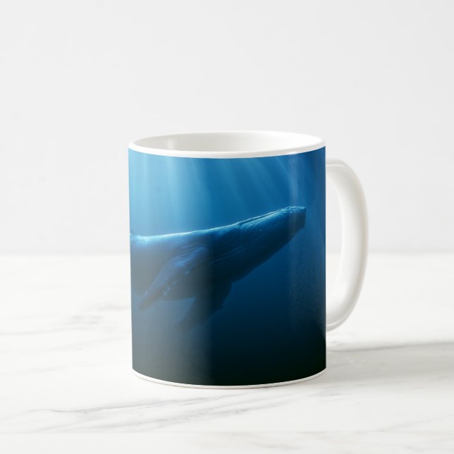 Unterwasser Buckelwal Kaffeetasse (VorderseiteRechts)