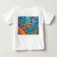 Unterwasser-Cartoon-Riff-T-Shirt