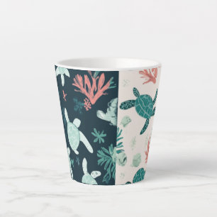 Unterwasser-Flucht - Meeresschildkröte Kunst Milchtasse