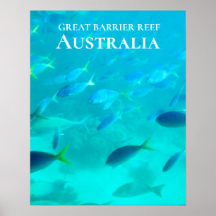 Unterwasser Great Barrier Reef Australien Reise Poster