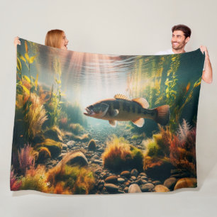 Unterwasser-Großmutterbass Fleecedecke