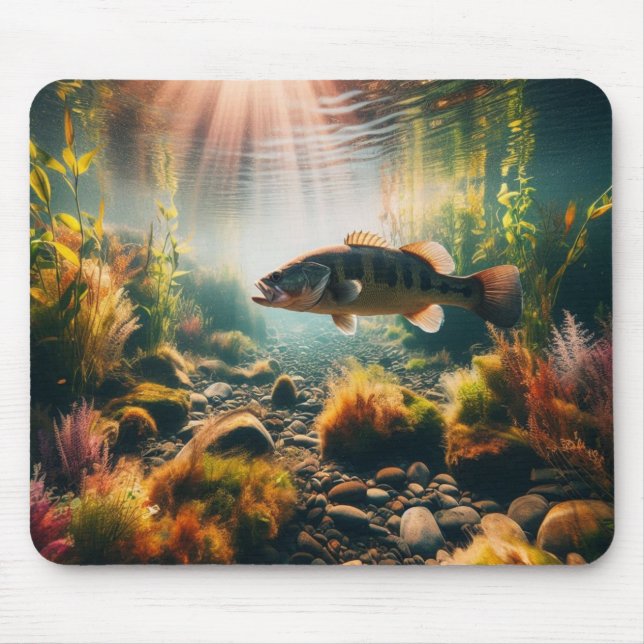 Unterwasser-Großmutterbass Mousepad (Vorne)
