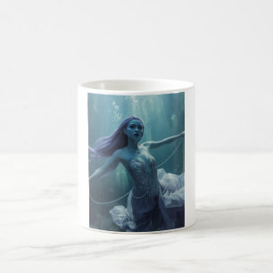 Unterwasser-Kristall-Alien-Frau – Ätherische Fanta Kaffeetasse