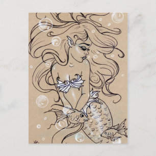 Unterwasser-Meerjungfische Postkarte