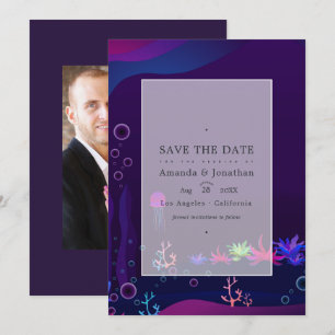 Unterwasser-Nautische Hochzeitsfotos  Save The Date