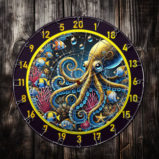 Unterwasser-Octopus-Fantasie-Design Dartscheibe