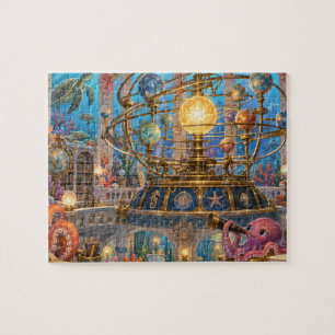 Unterwasser-Oktopus-Astronomen-Korallen-Observator Puzzle