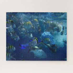 Unterwasser-Ozean-Meer-Fisch-Tauchen Puzzle
