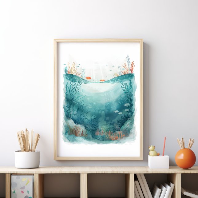 Unterwasser-Ozean-Szene Sea Life Art Poster (Von Creator hochgeladen)