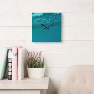 Unterwasser-Pool-Glamour 2 Quadratische Wanduhr