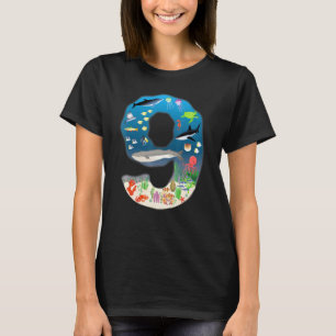Unterwasser-realistische Fisch-Seestern Neunte Zah T-Shirt