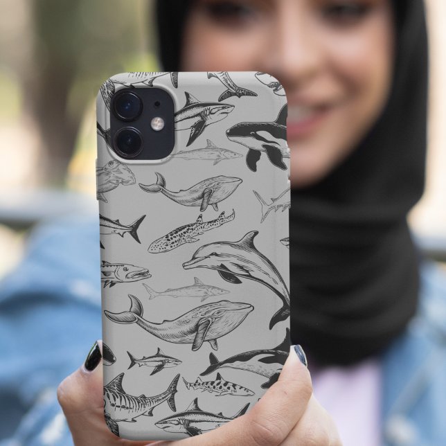 Unterwasser-Riesen-Muster iPhone Hülle (Von Creator hochgeladen)