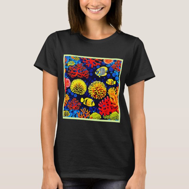 Unterwasser-Riffleben Helles Design T-Shirt (Vorderseite)
