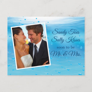 Unterwasser Sandy Toes Salty Kisses Save the Date Postkarte