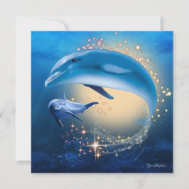 Unterwasser Sparkle Ocean Fantasy Dolphines Card