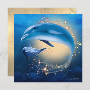 Unterwasser Sparkle Ocean Fantasy Dolphines Card
