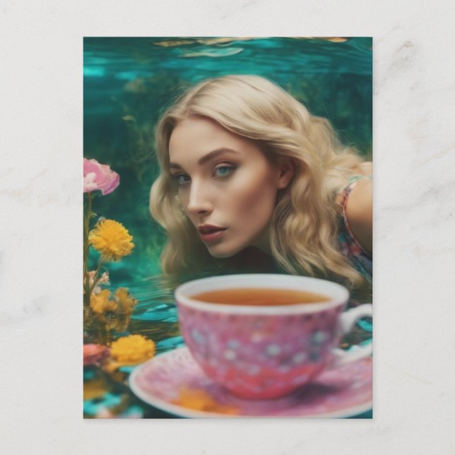 Unterwasser-Tee Postkarte (Vorderseite)