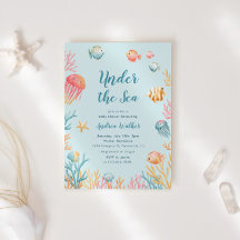 Unterwasser-Tiere Farbige Babyparty