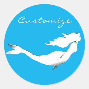 Unterwasser Weißmedaille schwimmen Thunder_Cove Runder Aufkleber