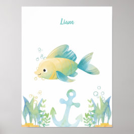 Unterwasser-Whimsy-Fisch individuell einstellbar Poster