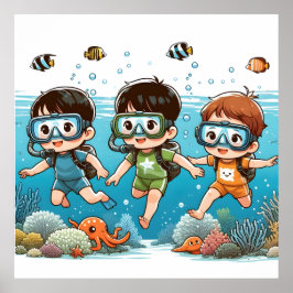 Unterwasserabenteuer mit Freunden Poster