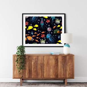 Unterwasseraquarium zum Zuhause   Canvas Print Leinwanddruck