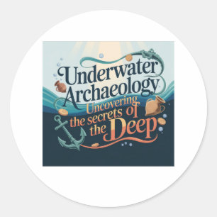 Unterwasserarchäologie  runder aufkleber
