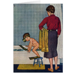 Unterwasseratemgerät in der Wanne