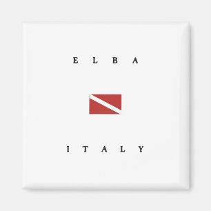 Unterwasseratemgerät-Tauchen-Flagge Elbas Italien Magnet