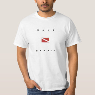 Unterwasseratemgerät-Tauchen-Flagge Mauis Hawaii T-Shirt
