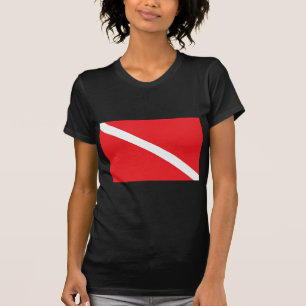 UNTERWASSERATEMGERÄT Tauchen-Flagge T-Shirt