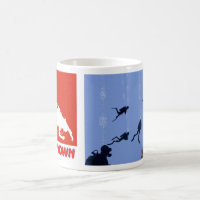 UNTERWASSERATEMGERÄT-Taucher-Tasse