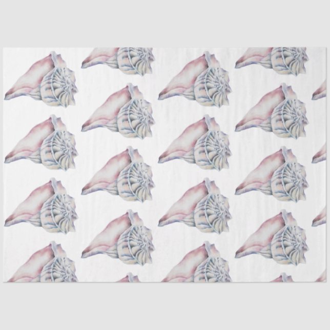 Unterwasserfarben-MeerShell-Serie Design 15 Seidenpapier (Vorderseite)