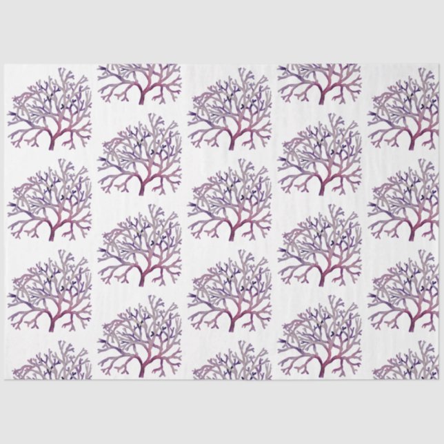 Unterwasserfarben-MeerShell-Serie Design 31 Seidenpapier (Vorderseite)