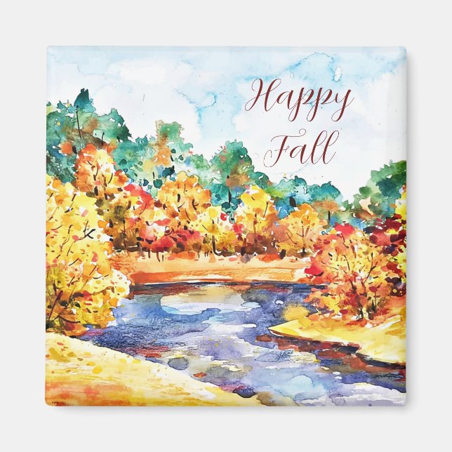 Unterwasserfarbenlandschaft mit anpassbarem Text Magnet (Vorne)