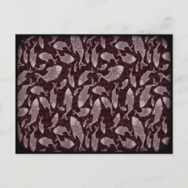 Unterwasserfisch-Muster Postkarte