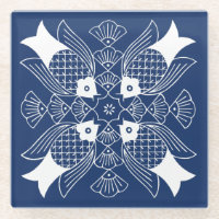 Unterwasserfischdesign mit blauem Hintergrund