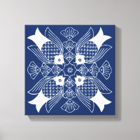 Unterwasserfischdesign mit blauem Hintergrund