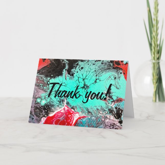 "Unterwasserflora und spielerische Fauna" Vielen D Karte (Vorderseite)