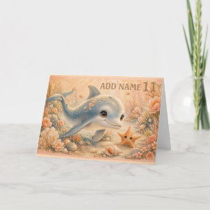 Unterwasserfreundschaft – Geburtstag von Delfin un Karte