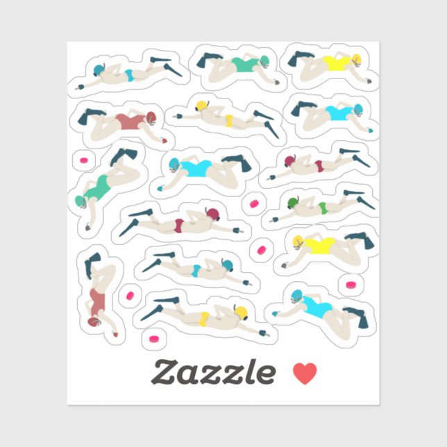 Unterwasserhockey Aufkleber (Blatt)