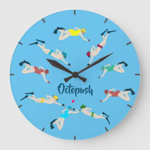 Unterwasserhockey Große Wanduhr