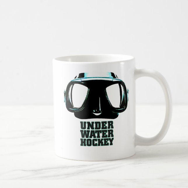 Unterwasserhockey-klassische weiße Tasse (Rechts)