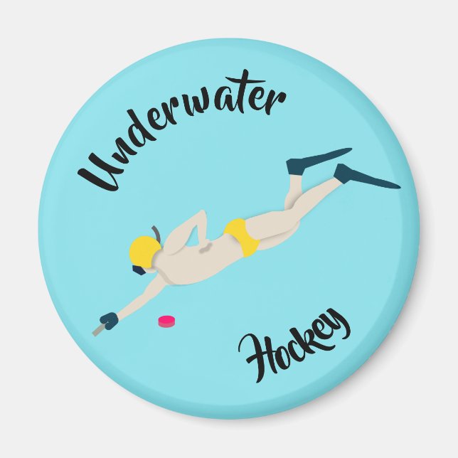 Unterwasserhockey Magnet (Vorne)