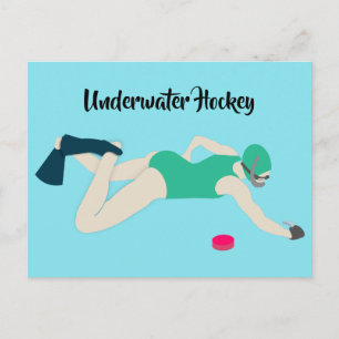 Unterwasserhockey Postkarte